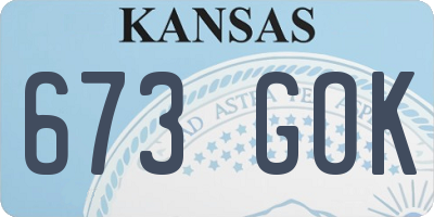 KS license plate 673GOK