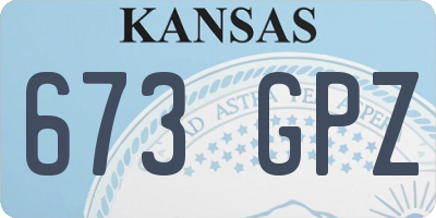 KS license plate 673GPZ