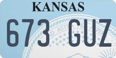 KS license plate 673GUZ