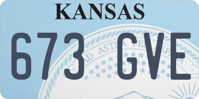 KS license plate 673GVE