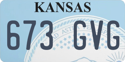 KS license plate 673GVG