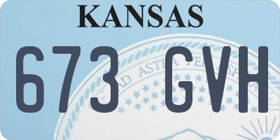 KS license plate 673GVH