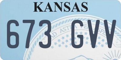 KS license plate 673GVV