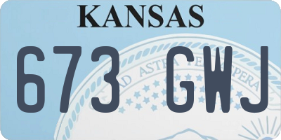 KS license plate 673GWJ