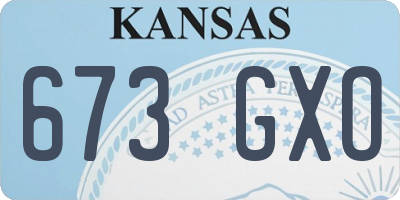 KS license plate 673GXO