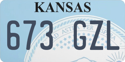 KS license plate 673GZL
