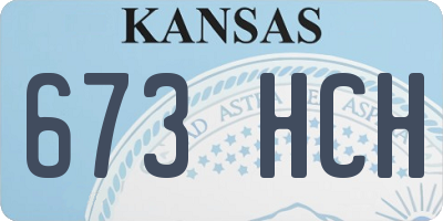 KS license plate 673HCH