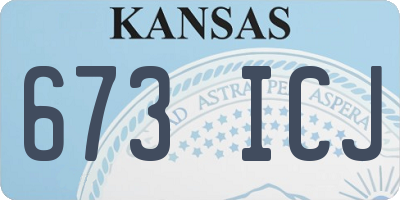 KS license plate 673ICJ