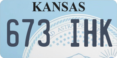 KS license plate 673IHK