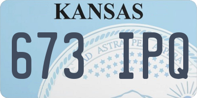 KS license plate 673IPQ