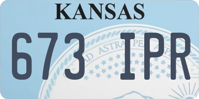 KS license plate 673IPR