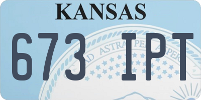 KS license plate 673IPT