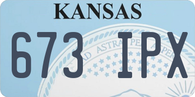 KS license plate 673IPX