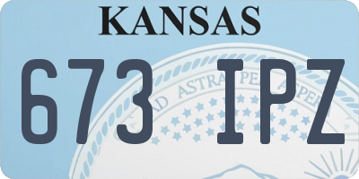 KS license plate 673IPZ