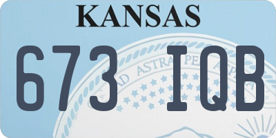 KS license plate 673IQB