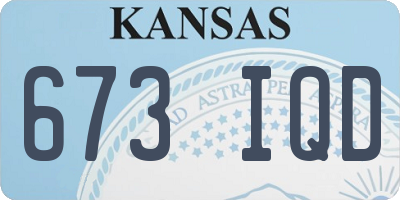 KS license plate 673IQD