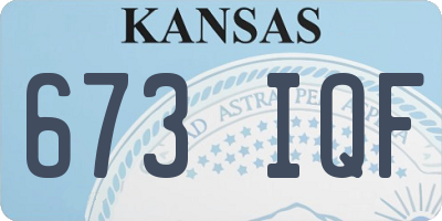 KS license plate 673IQF