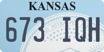 KS license plate 673IQH