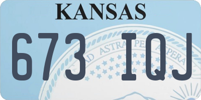 KS license plate 673IQJ