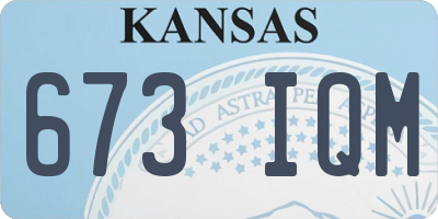 KS license plate 673IQM