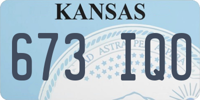 KS license plate 673IQO