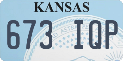 KS license plate 673IQP