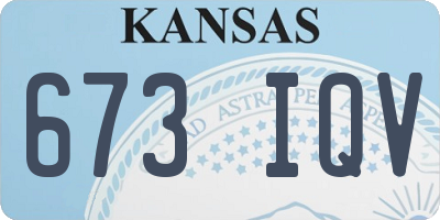 KS license plate 673IQV