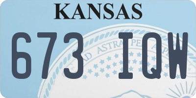 KS license plate 673IQW
