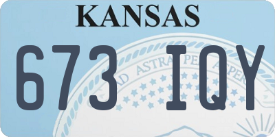 KS license plate 673IQY