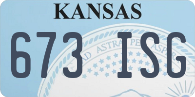 KS license plate 673ISG