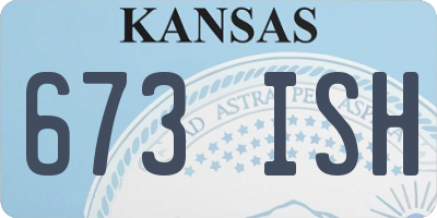 KS license plate 673ISH