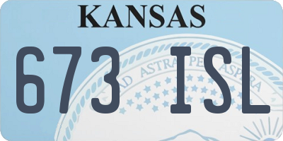 KS license plate 673ISL