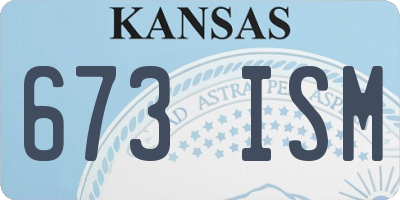 KS license plate 673ISM