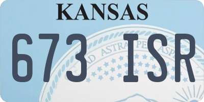 KS license plate 673ISR