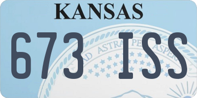 KS license plate 673ISS