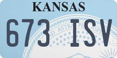 KS license plate 673ISV