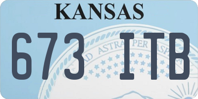 KS license plate 673ITB