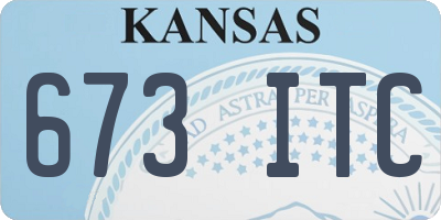 KS license plate 673ITC