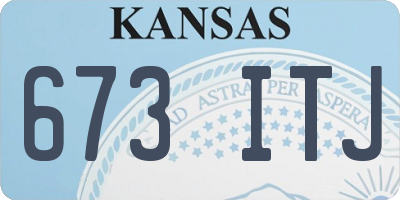 KS license plate 673ITJ