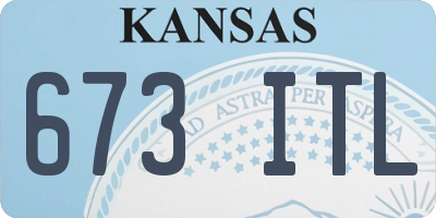 KS license plate 673ITL
