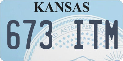 KS license plate 673ITM