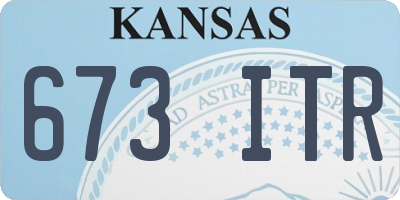 KS license plate 673ITR