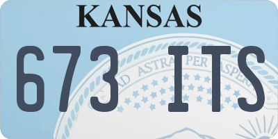 KS license plate 673ITS