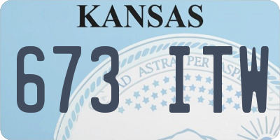 KS license plate 673ITW