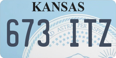 KS license plate 673ITZ
