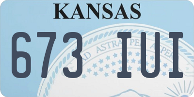 KS license plate 673IUI