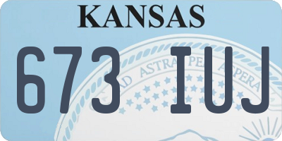KS license plate 673IUJ