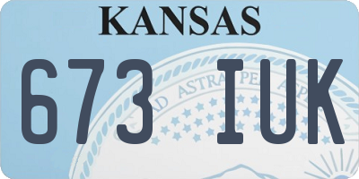 KS license plate 673IUK