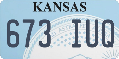 KS license plate 673IUQ