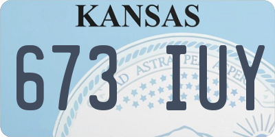 KS license plate 673IUY